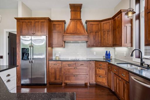 Custom hood vent with built-in cooktop!
