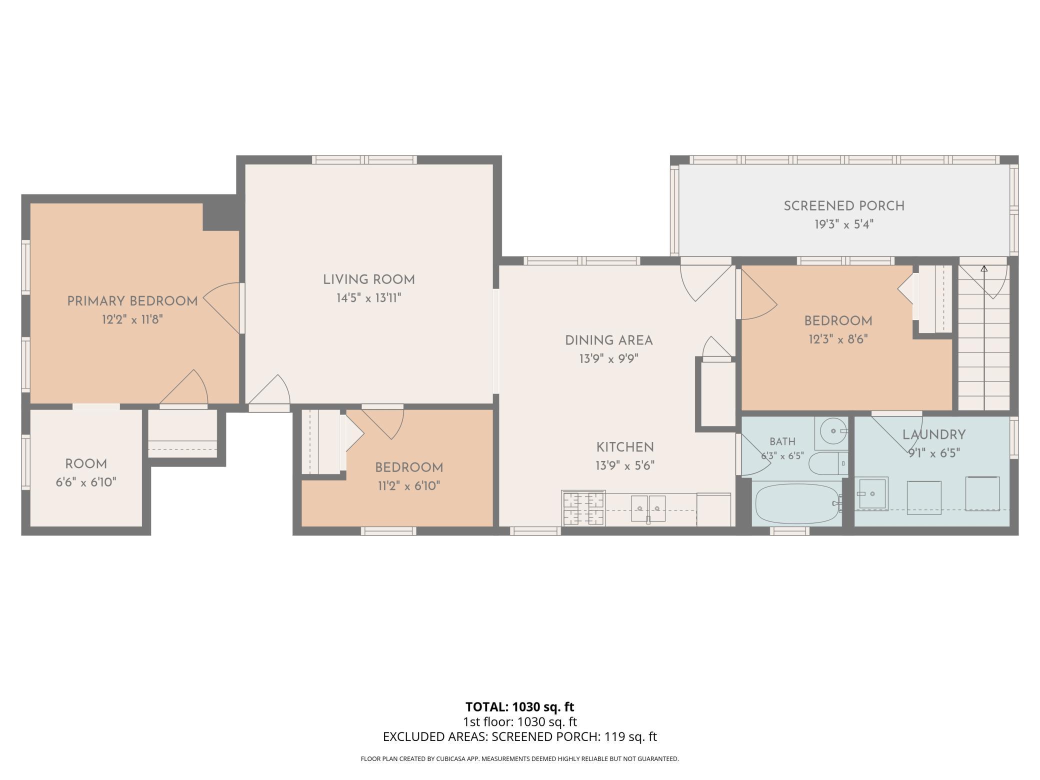 833 3rd Upper level Floor Plan