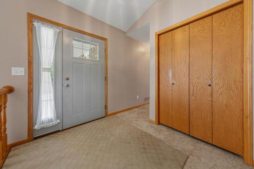 The tiled front entrance and the large coat closet were designed well to accommodate visiting friends and family!