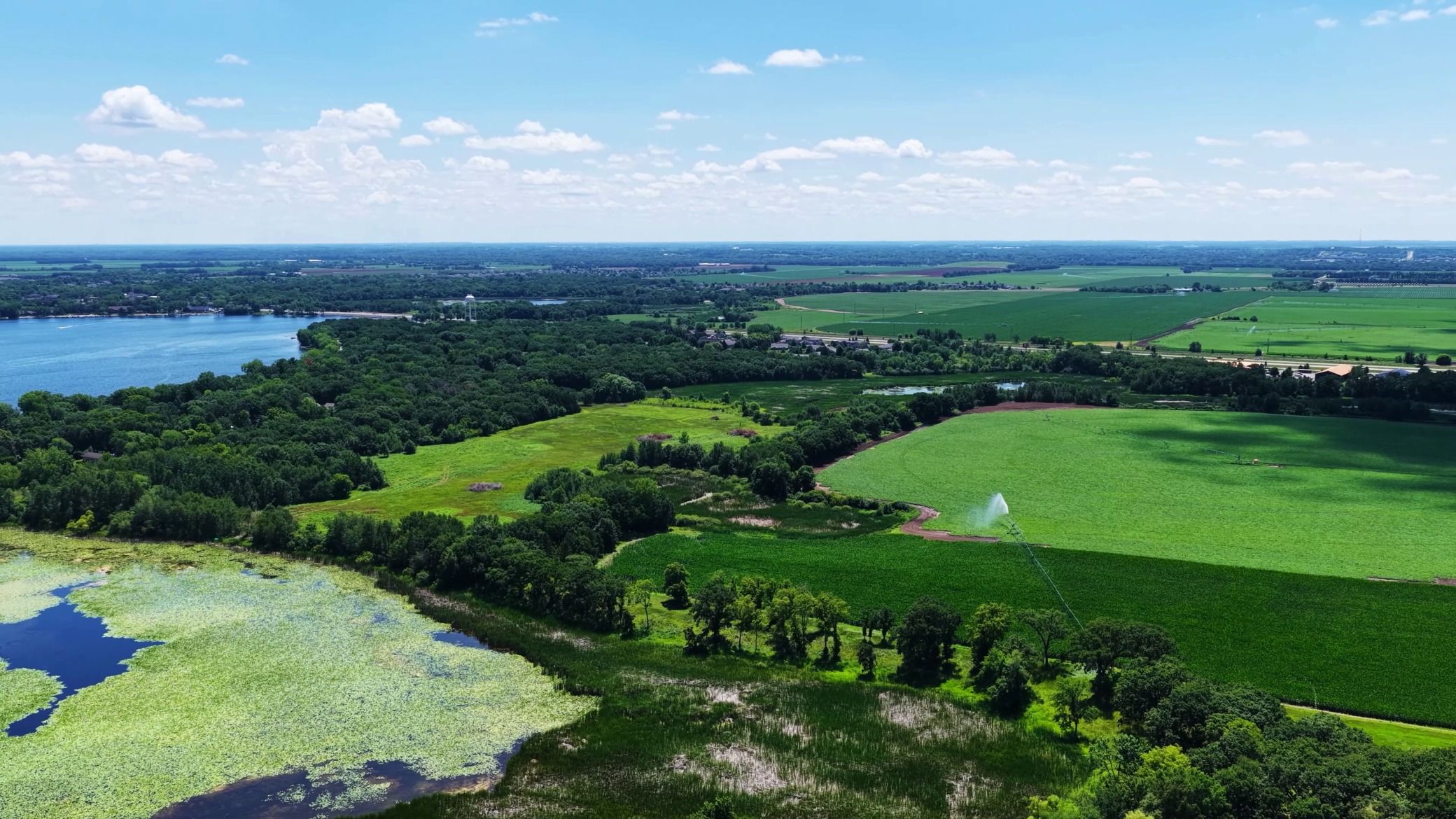 Land is set in between two privacy wetland Buffers.