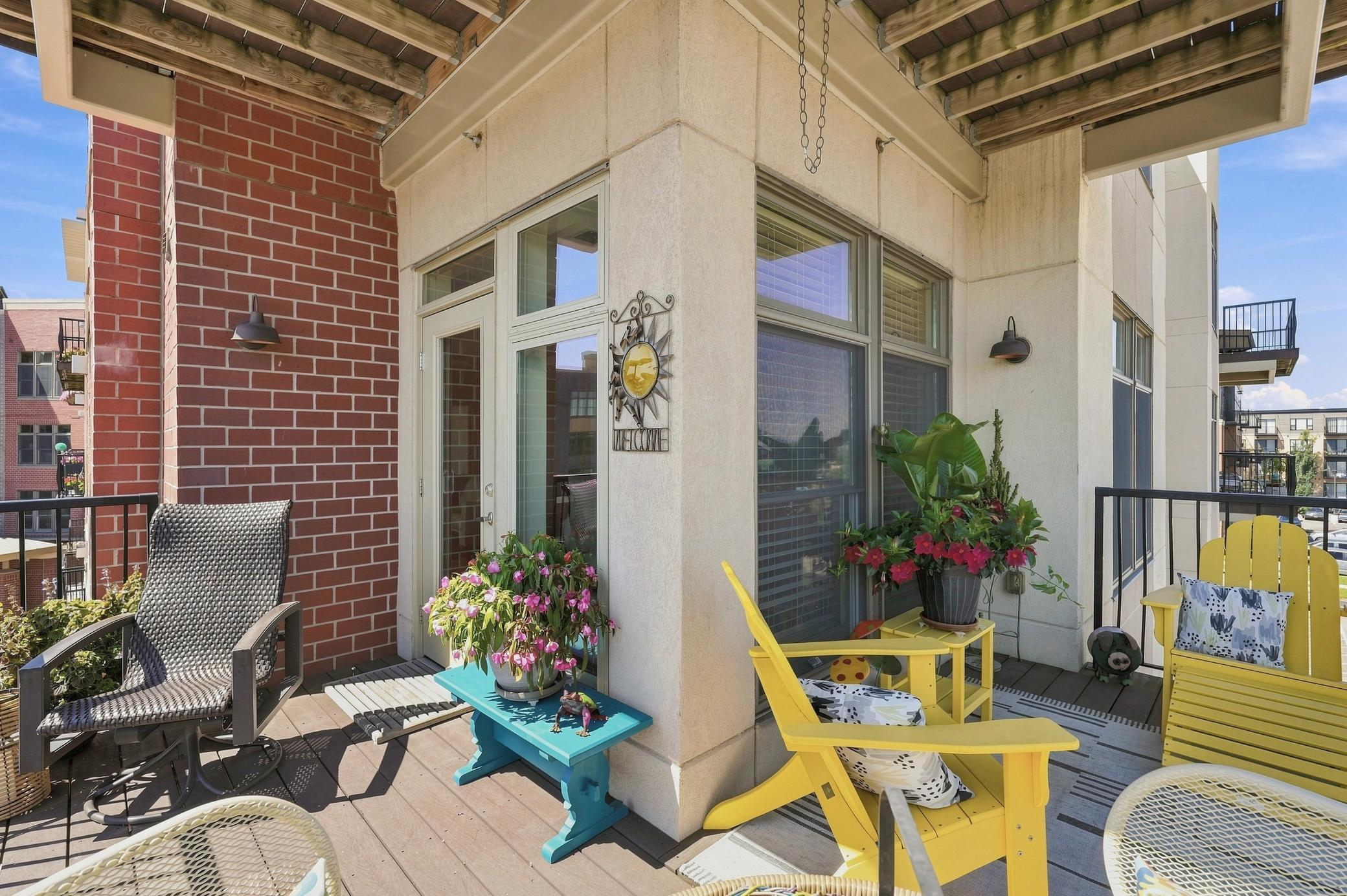 Wrap-around patio
