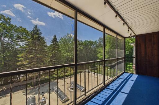 Large screened-in balcony/deck