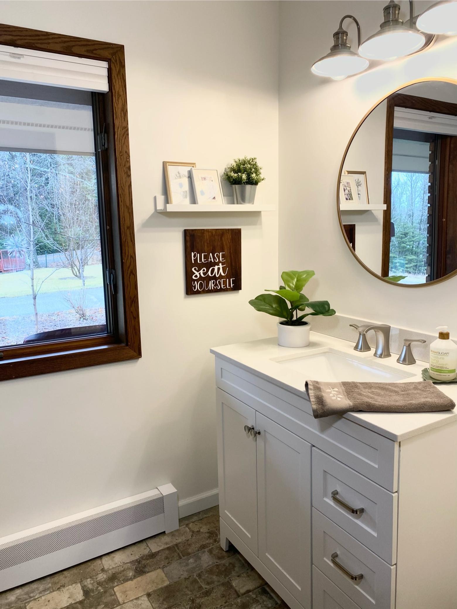 Main level half bathroom