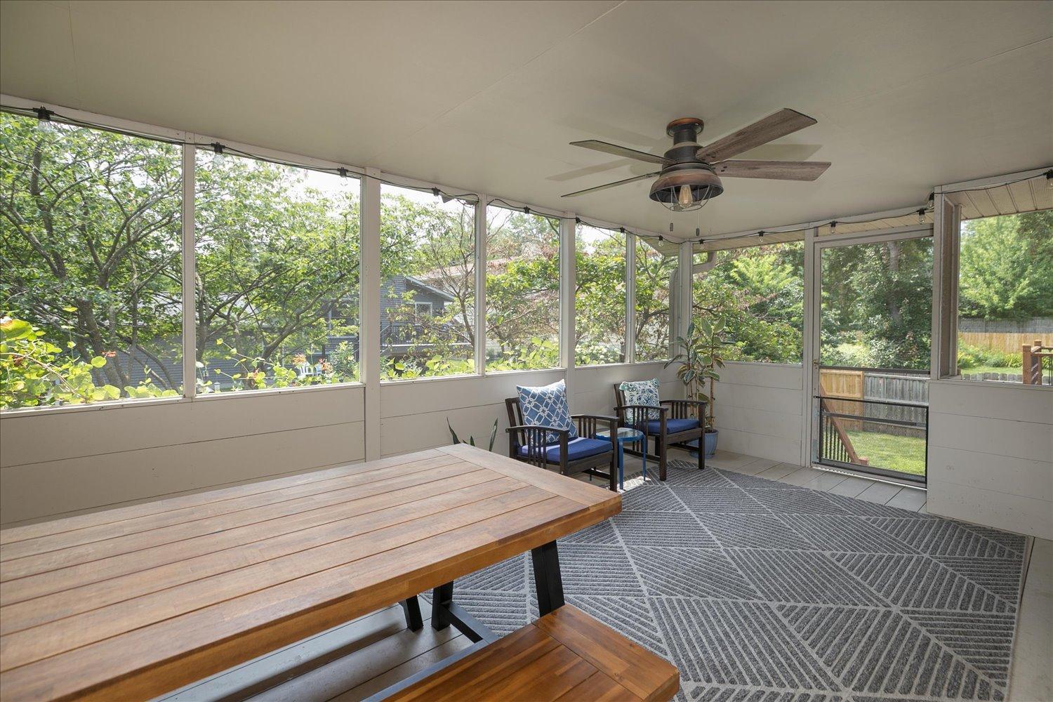 Large screened in porch