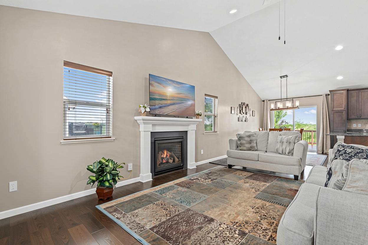 Spend cold winter days warm by the gas fireplace