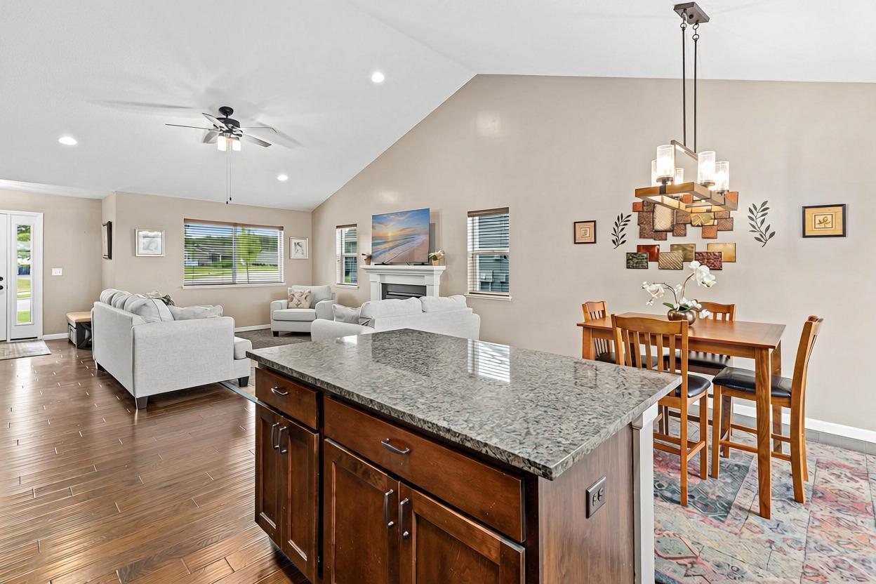 Spacious open concept