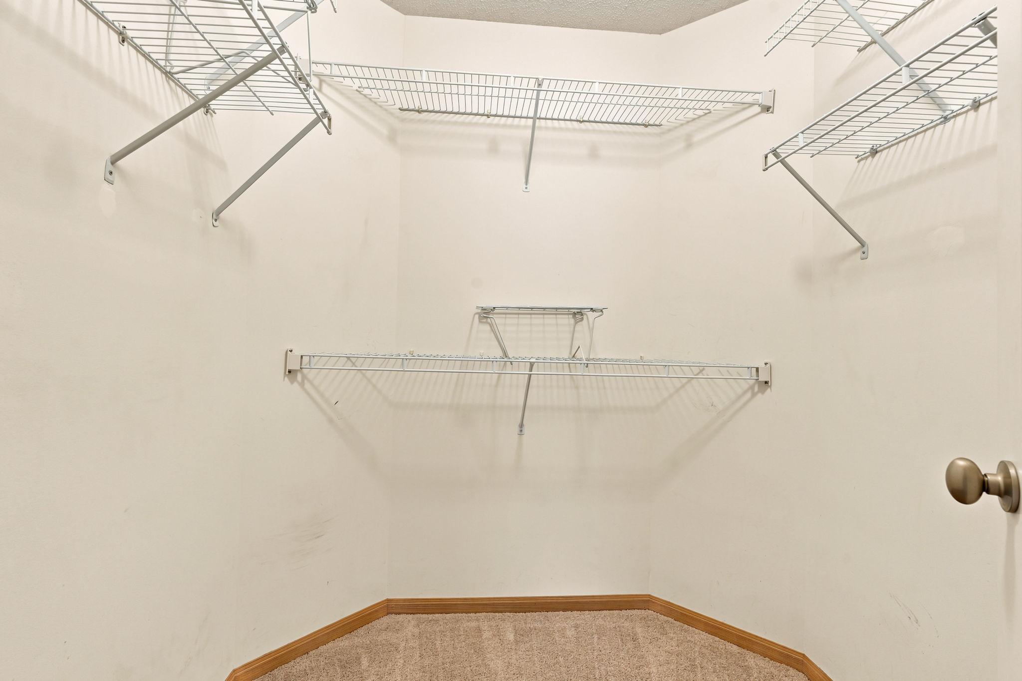Both bedrooms have large closet space