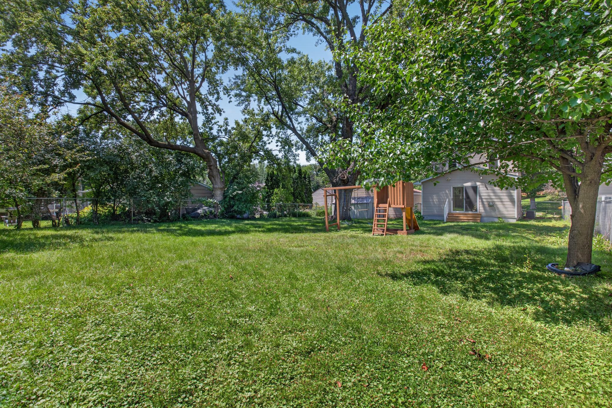 Large flat backyard