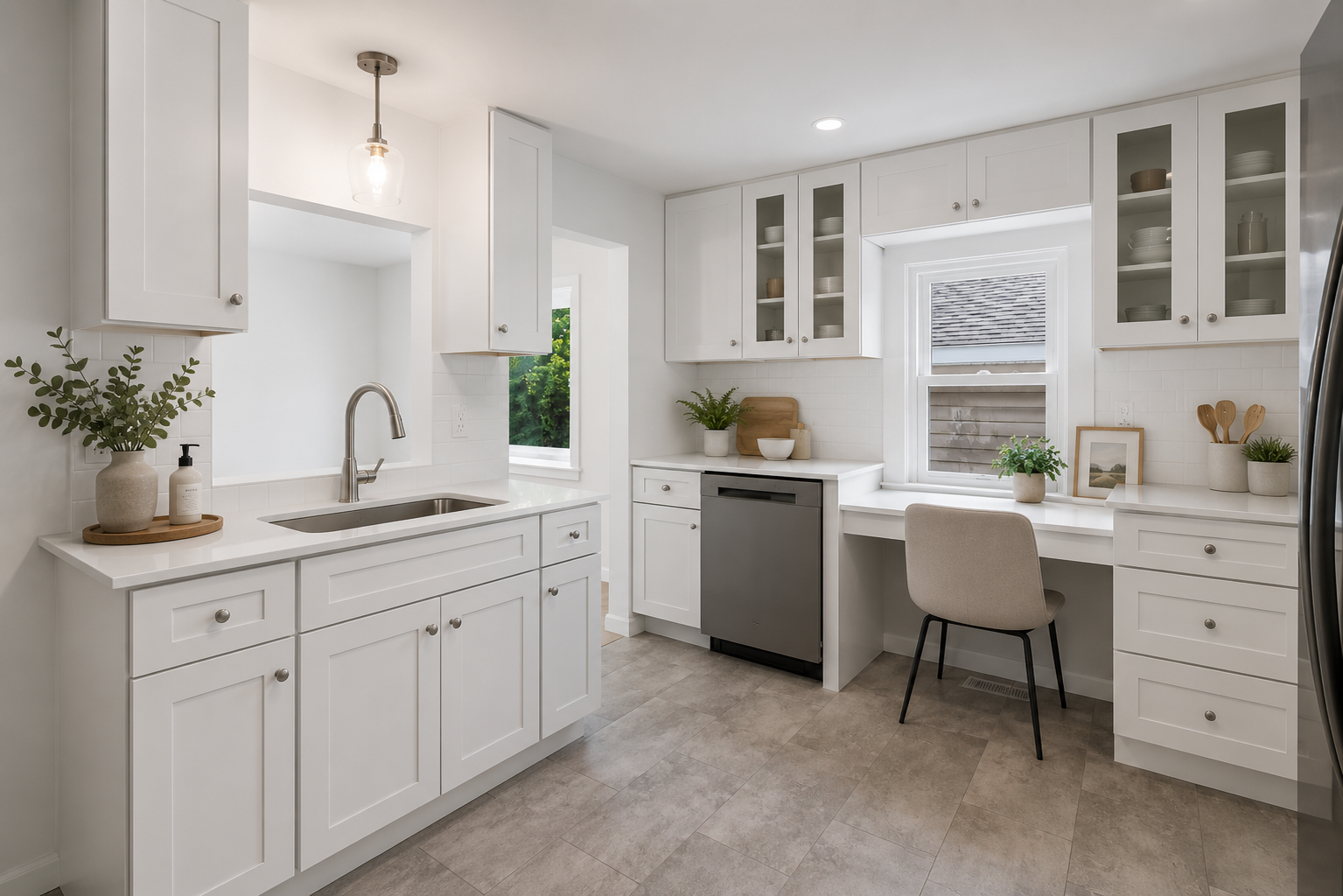 Main level: kitchen (virtually staged)