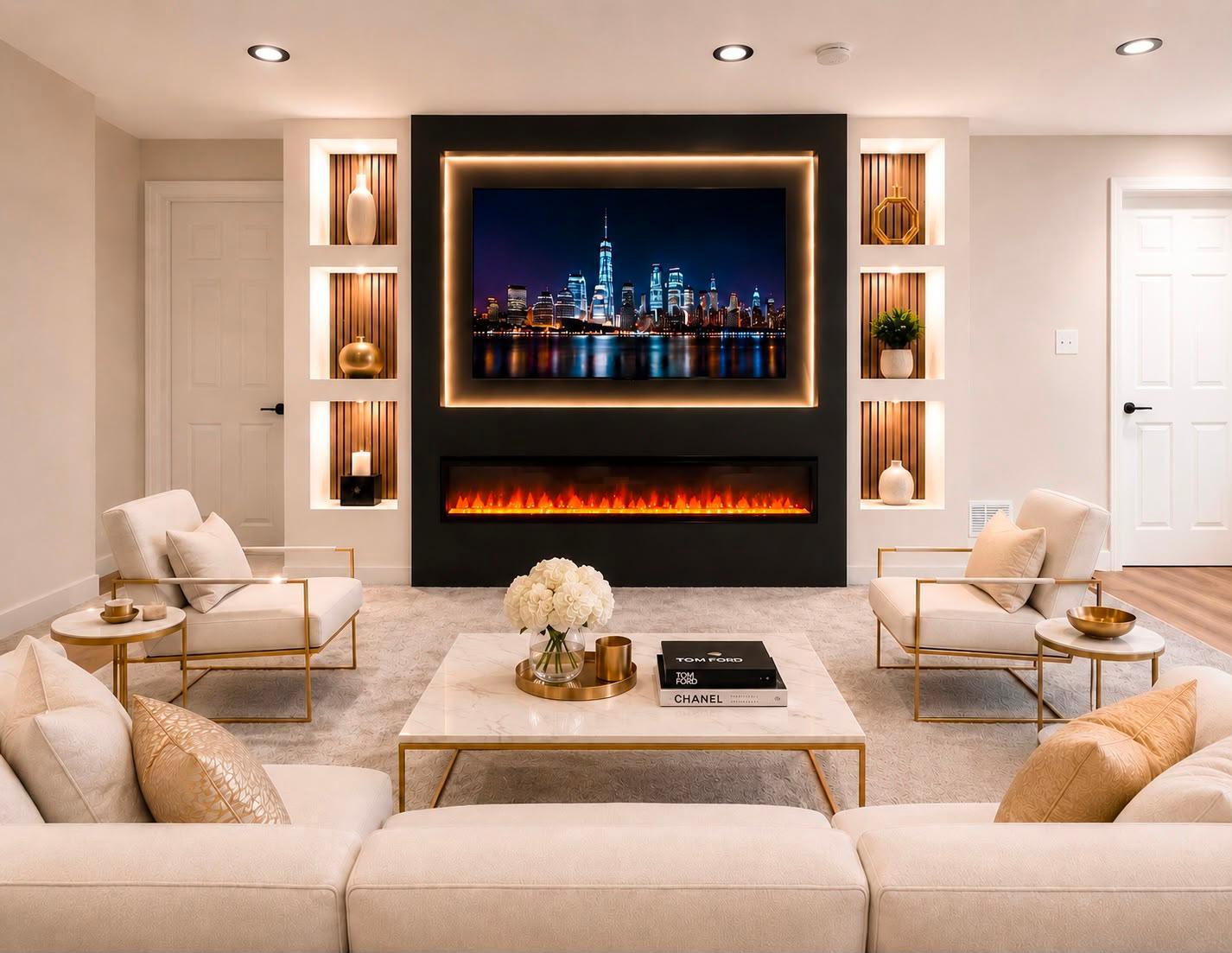 Family Room - Option 1 - Virtually Staged