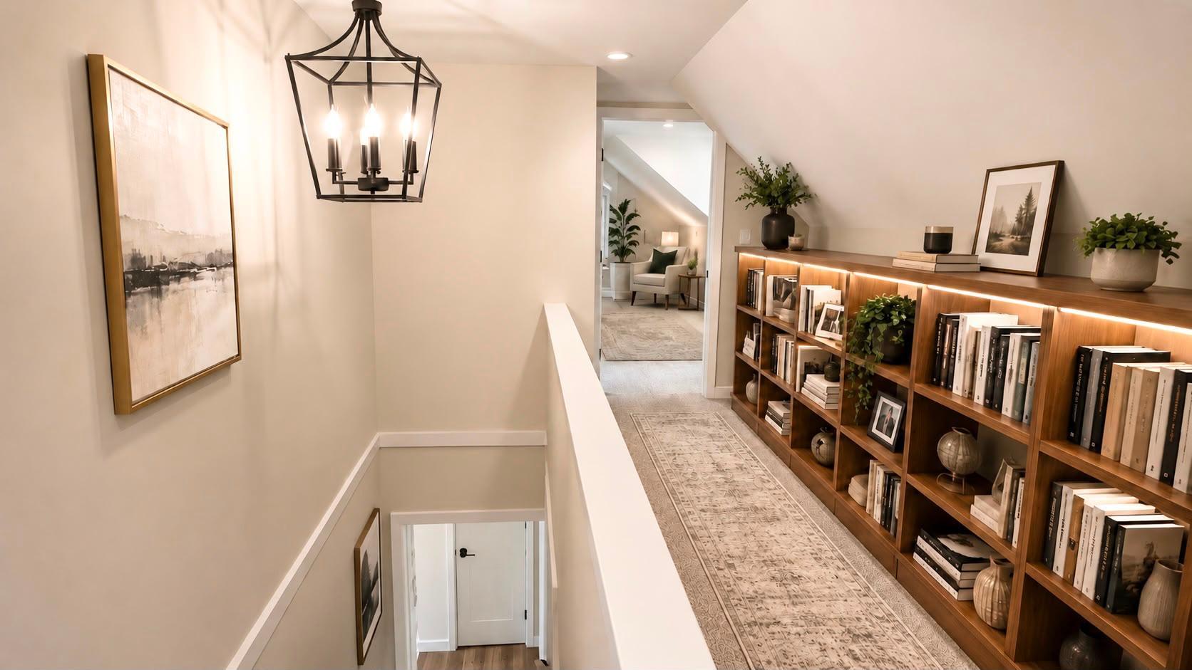 Library Hallway - Virtually Staged