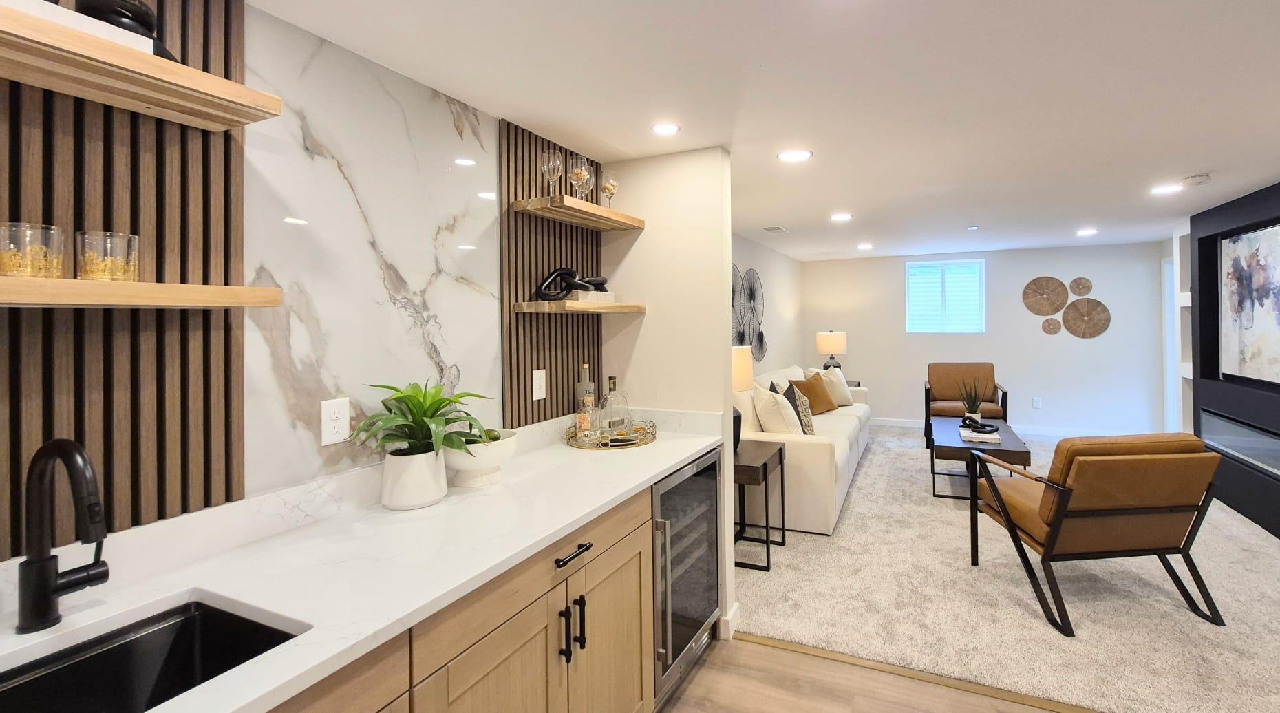Wet Bar & Family Room