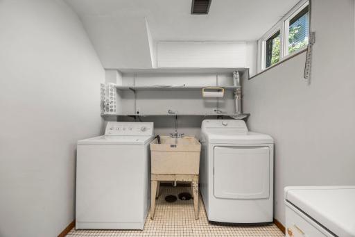 Lower level laundry with convenient utility sink