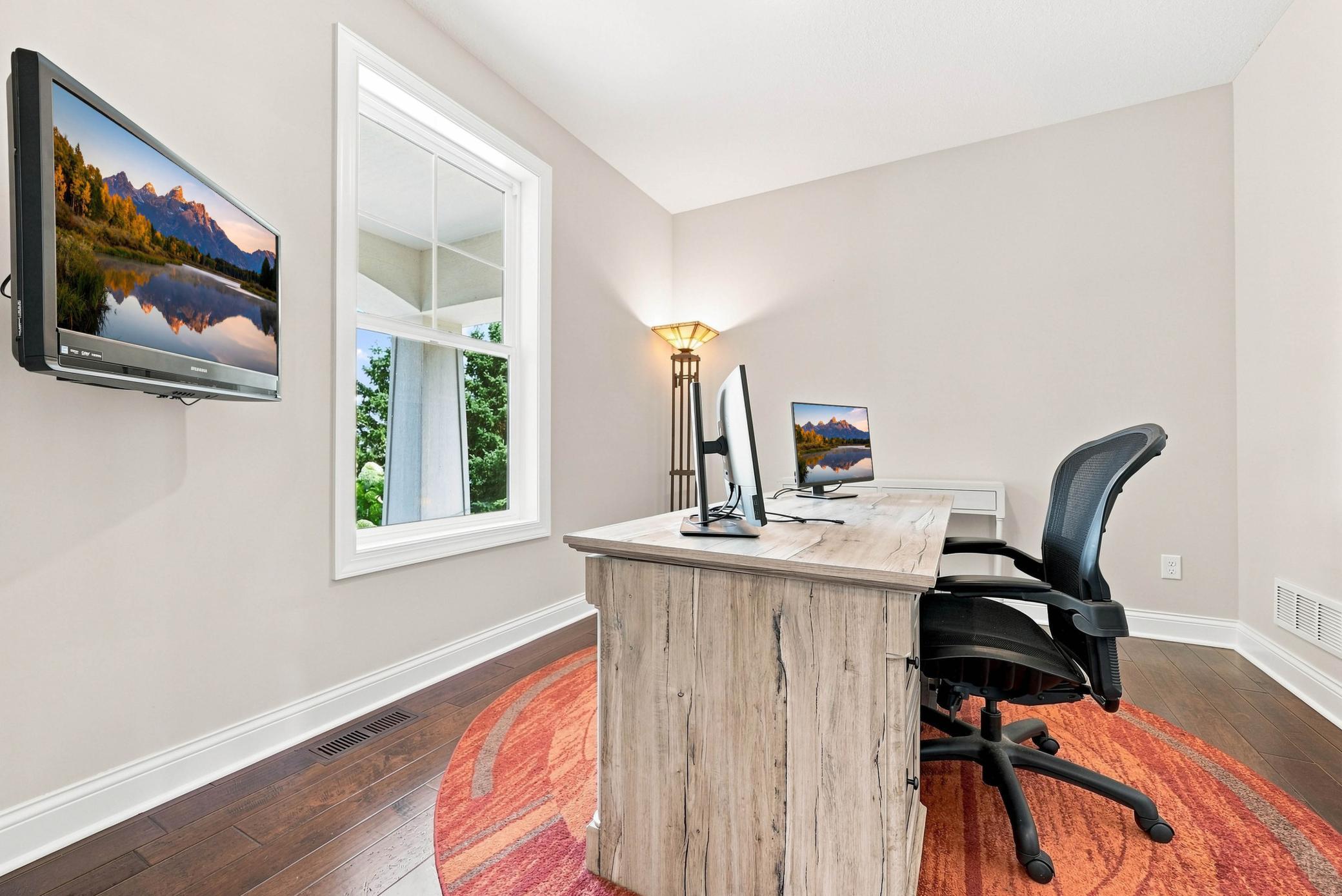 A private main-level office designed for today's lifestyle.