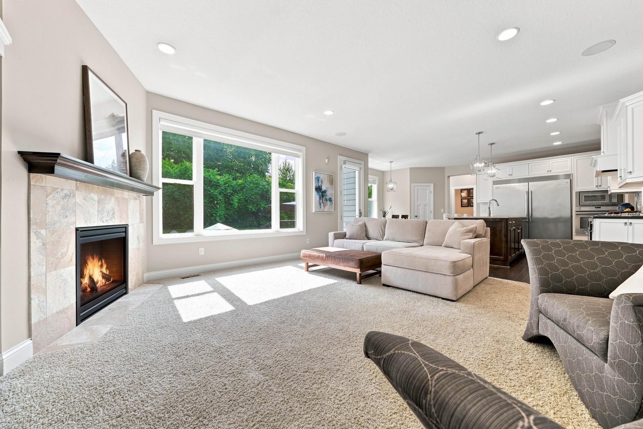 Walls of windows bring the outdoors in.