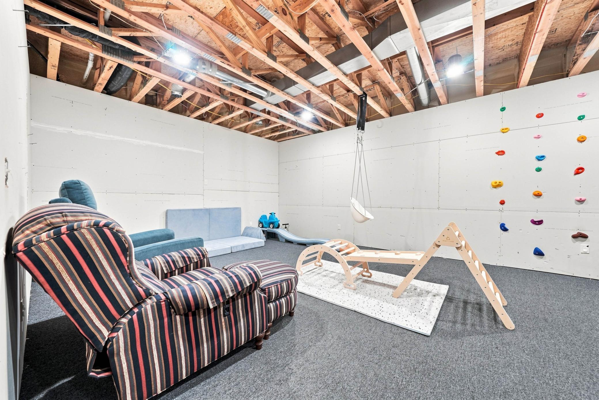 Create the recreation room, gym, or media space you've always wanted.