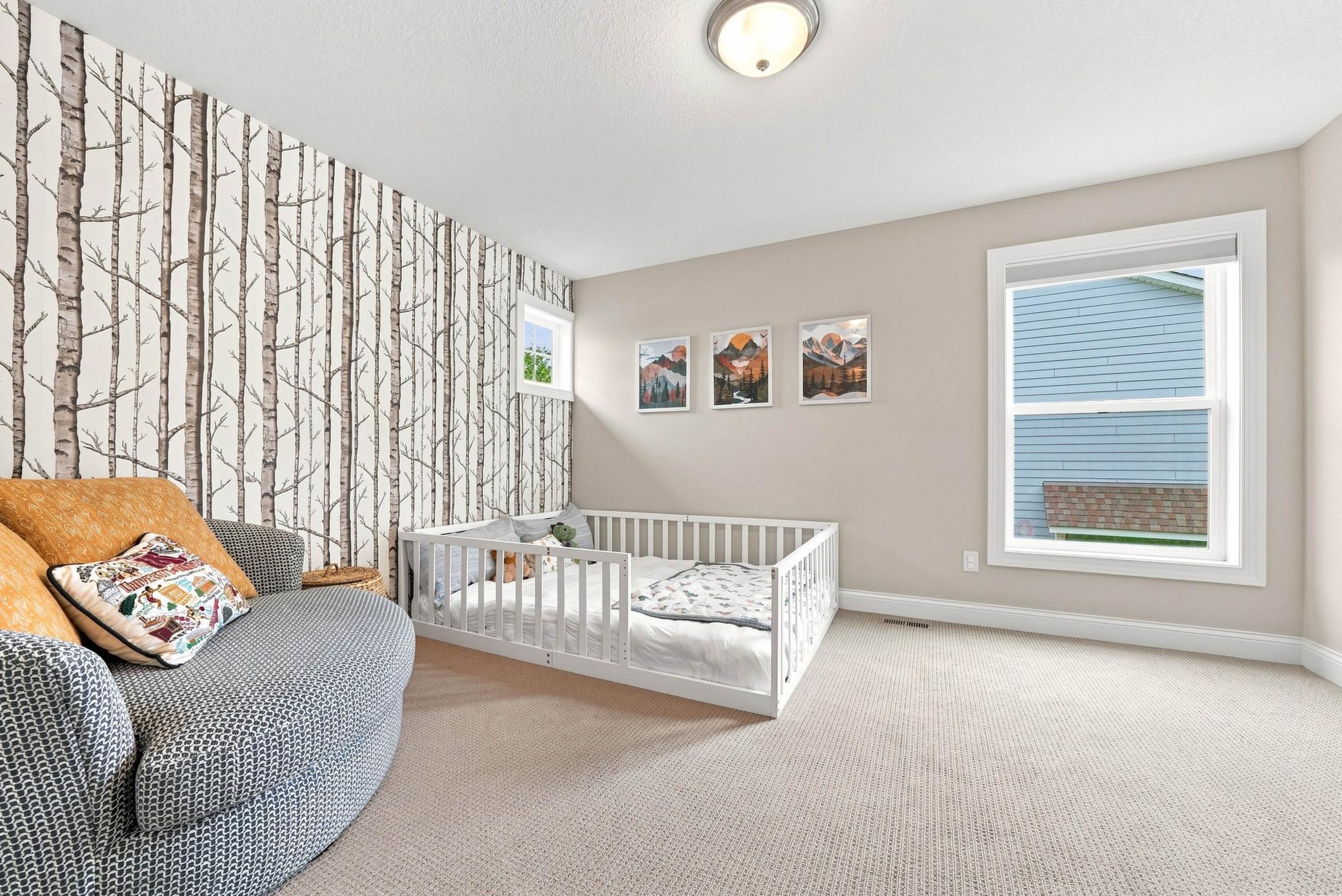 A cheerful nursery filled with natural light.