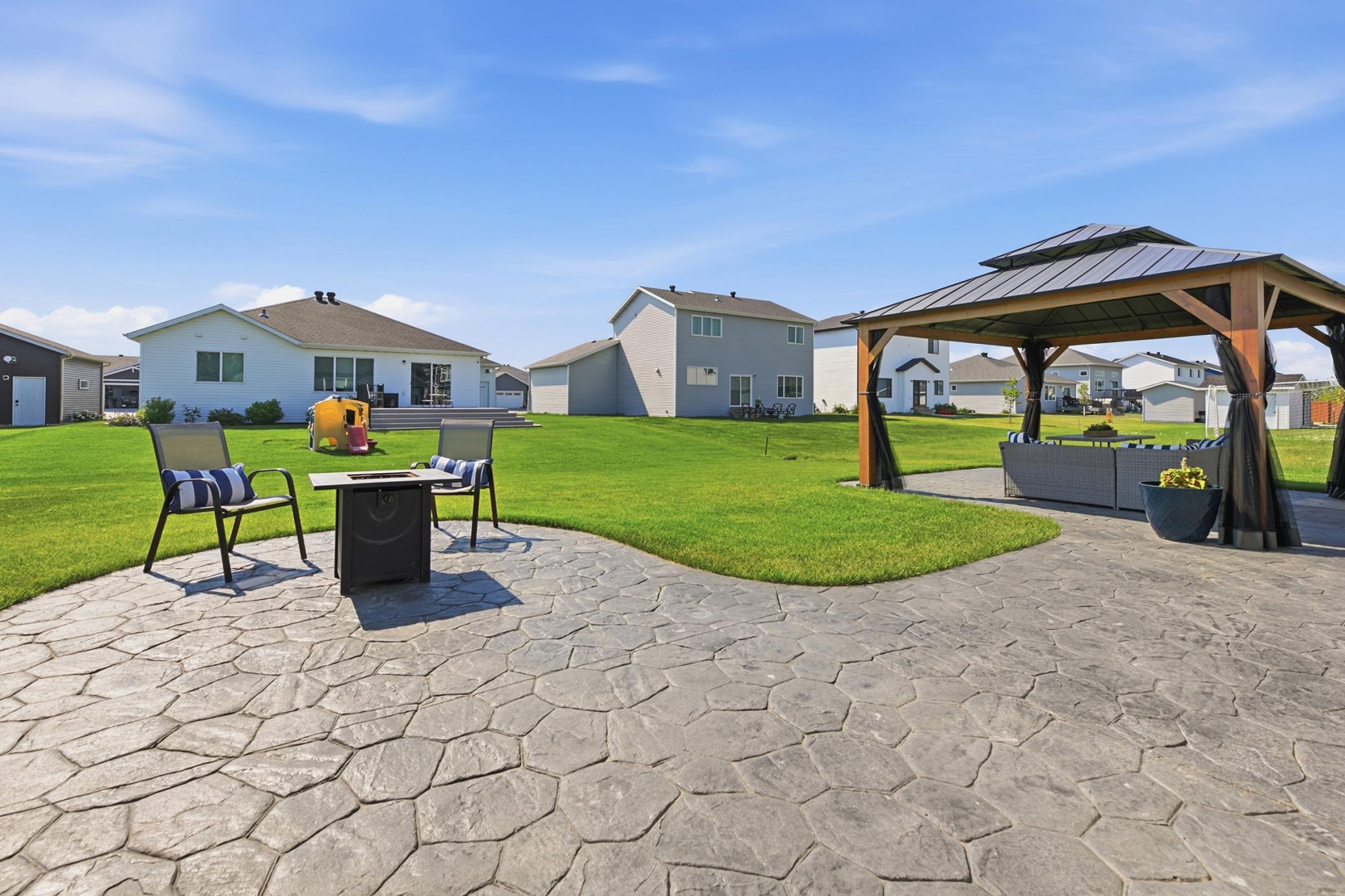 Stamped concrete patio