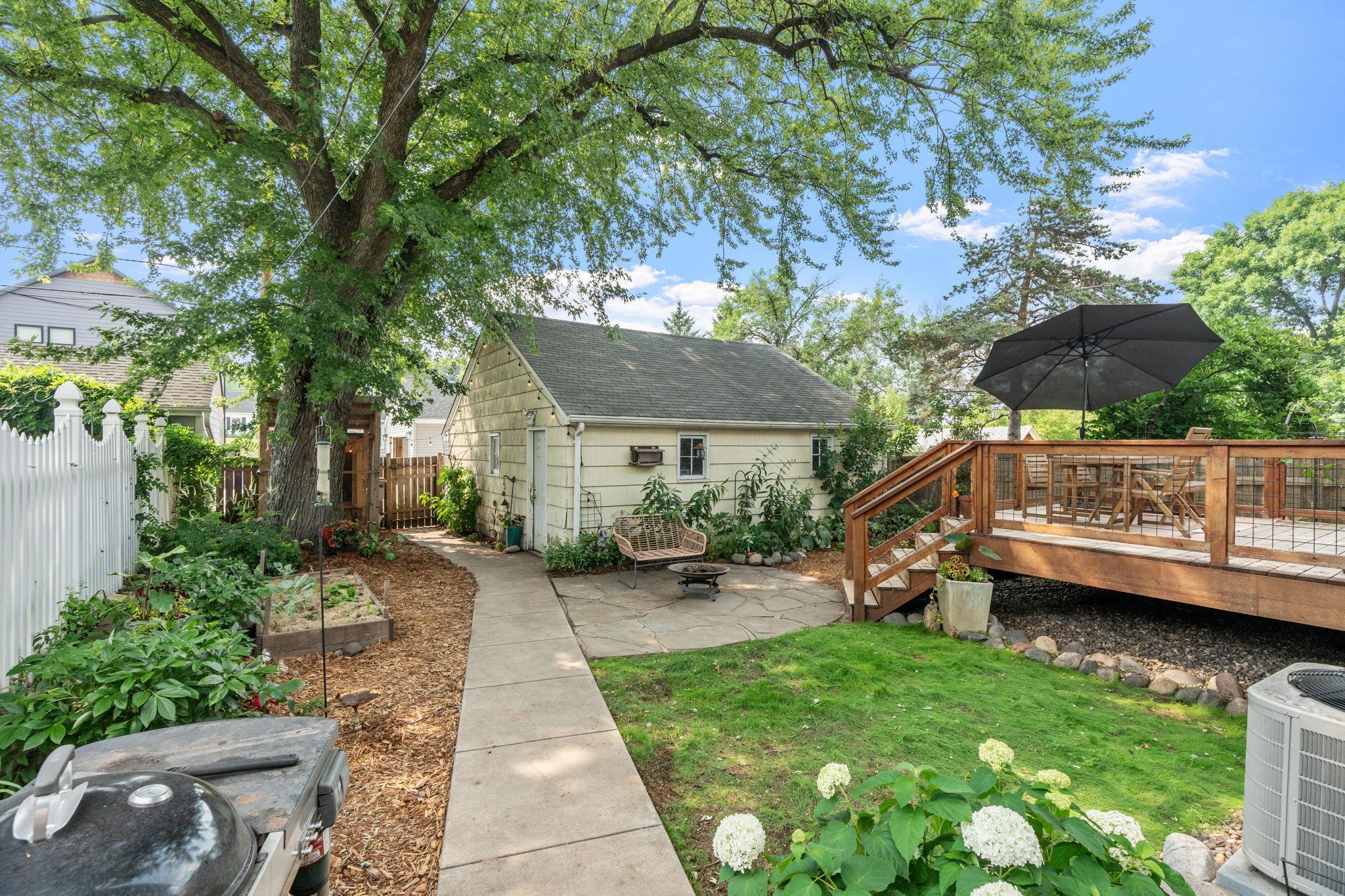 Ultra private fully fenced rear yard.