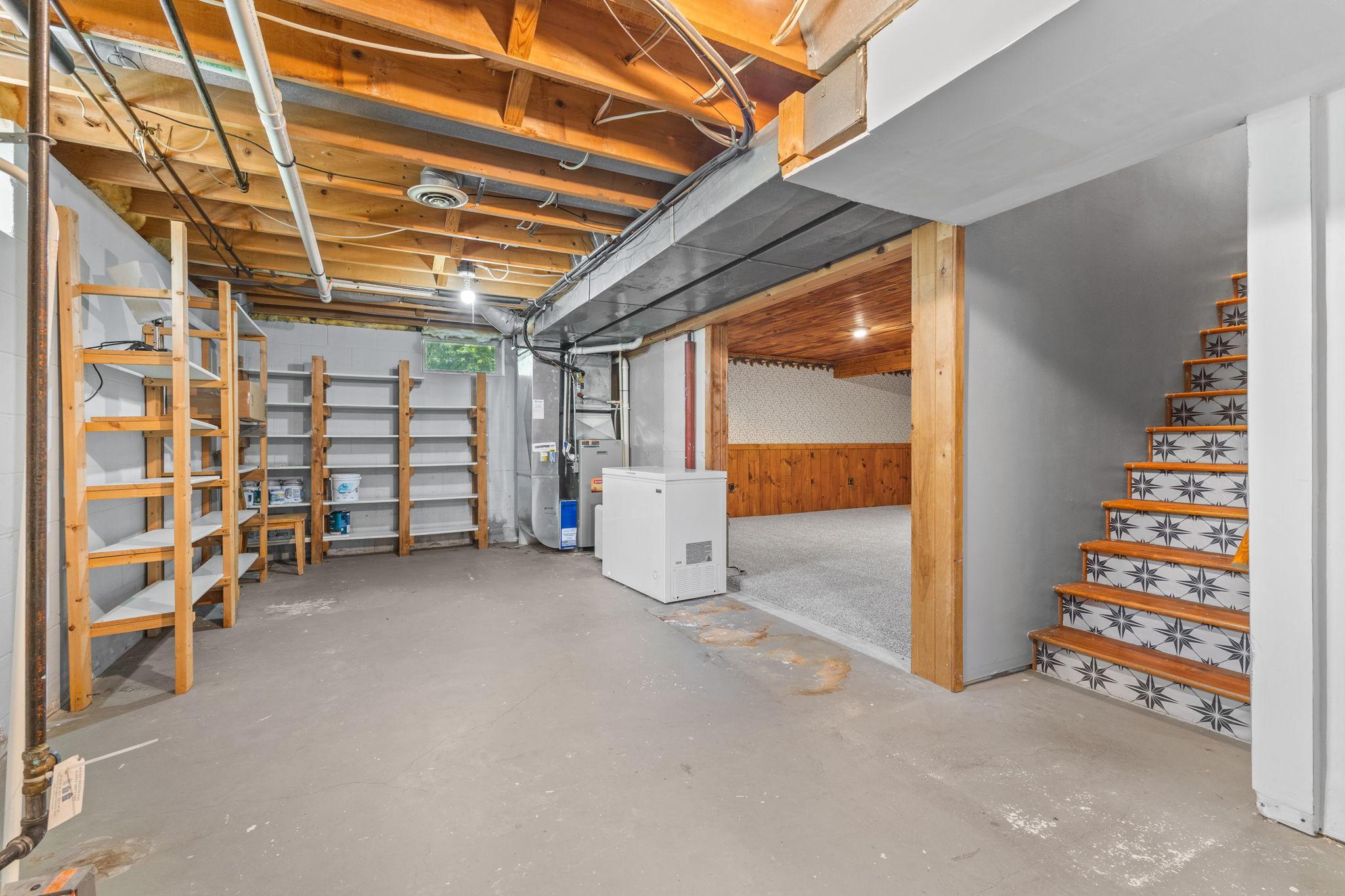 Unfinished storage space