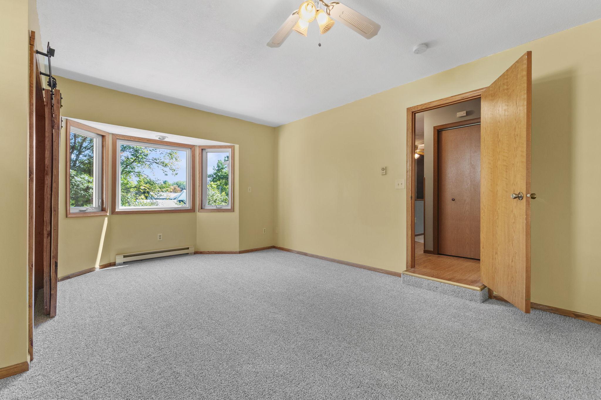 Primary bedroom off of front entry