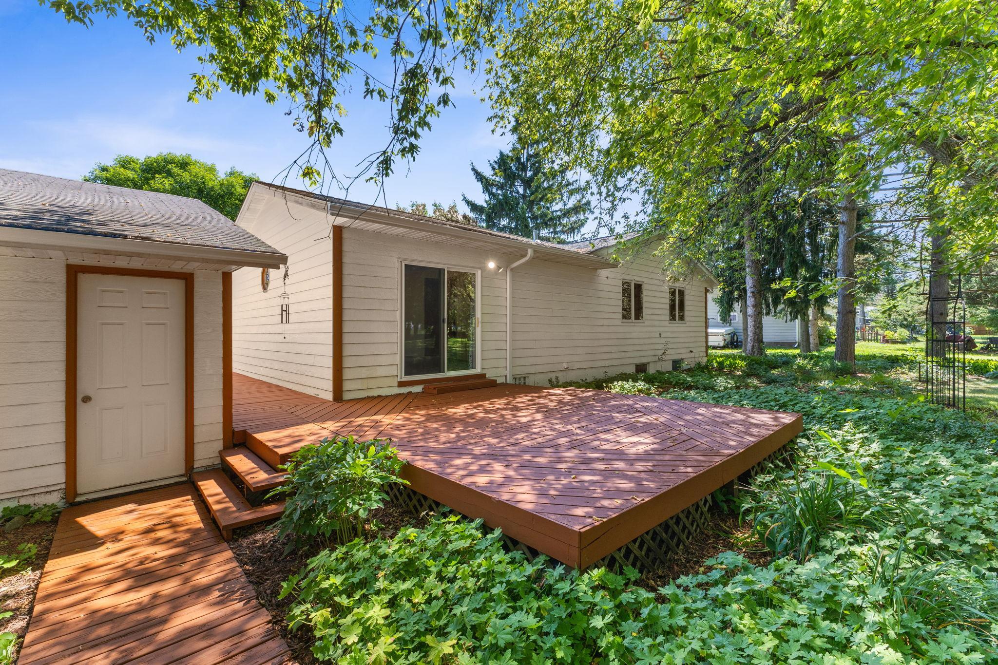 Wrap around deck to backyard