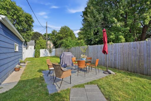 Outside entertaining area