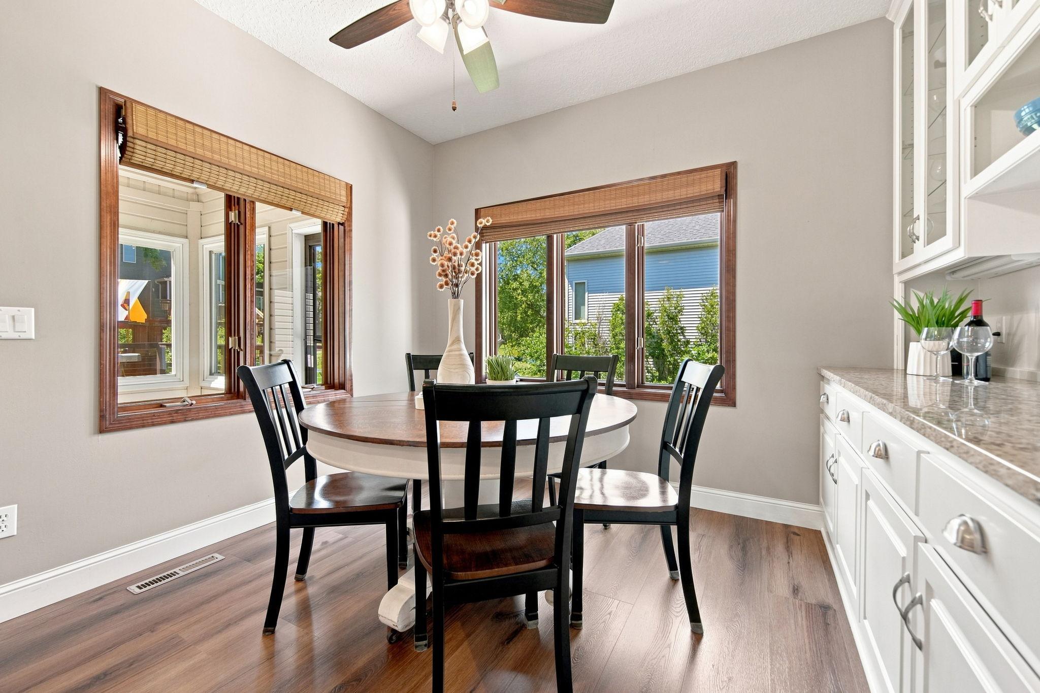 This home has been lovingly cared for and features a beautiful display case to showcase your favorite dishes, along with new window treatments throughout.