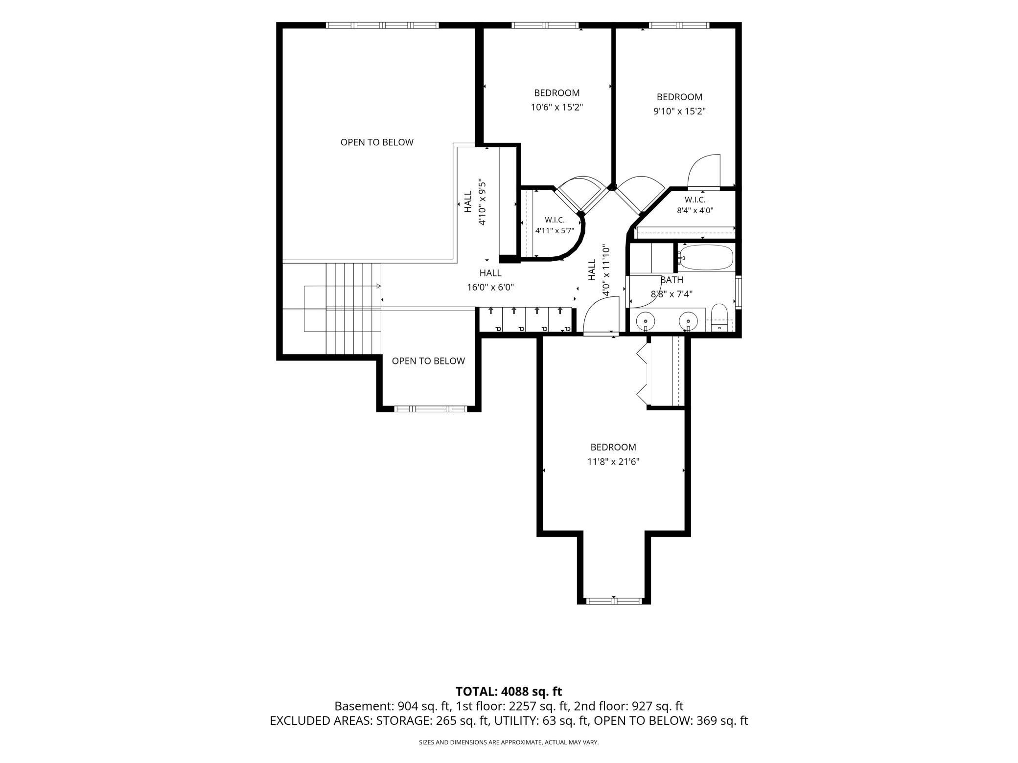 Upper level of home