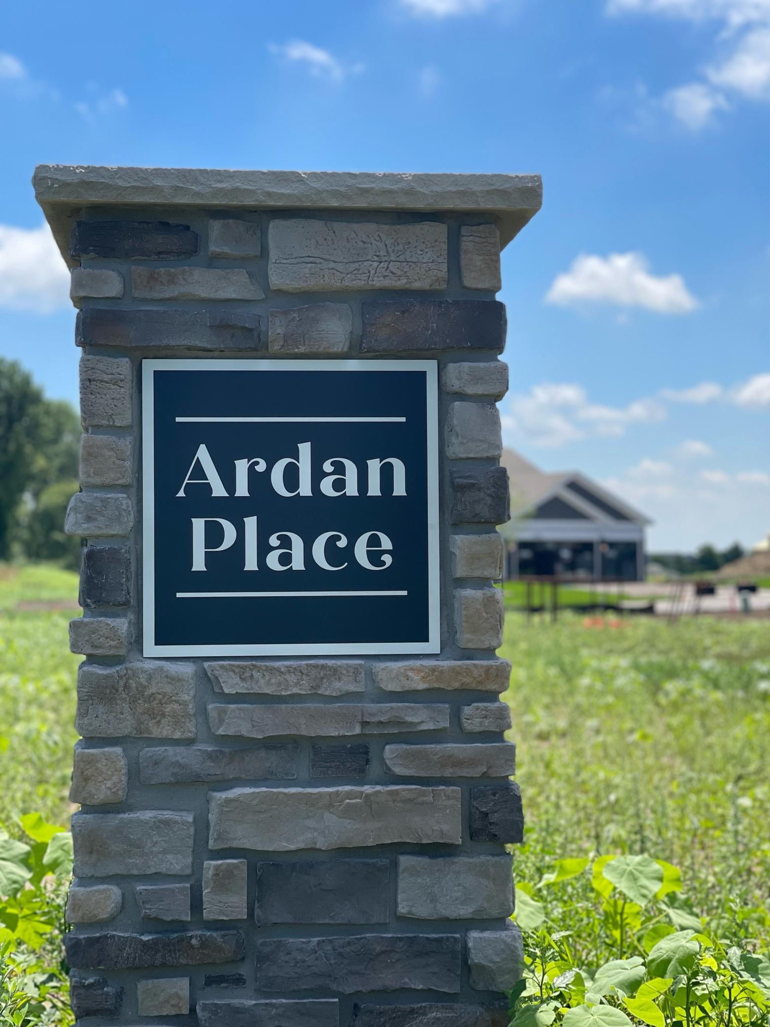Neighborhood monument to greet you and your guests when arriving to the neighborhood.