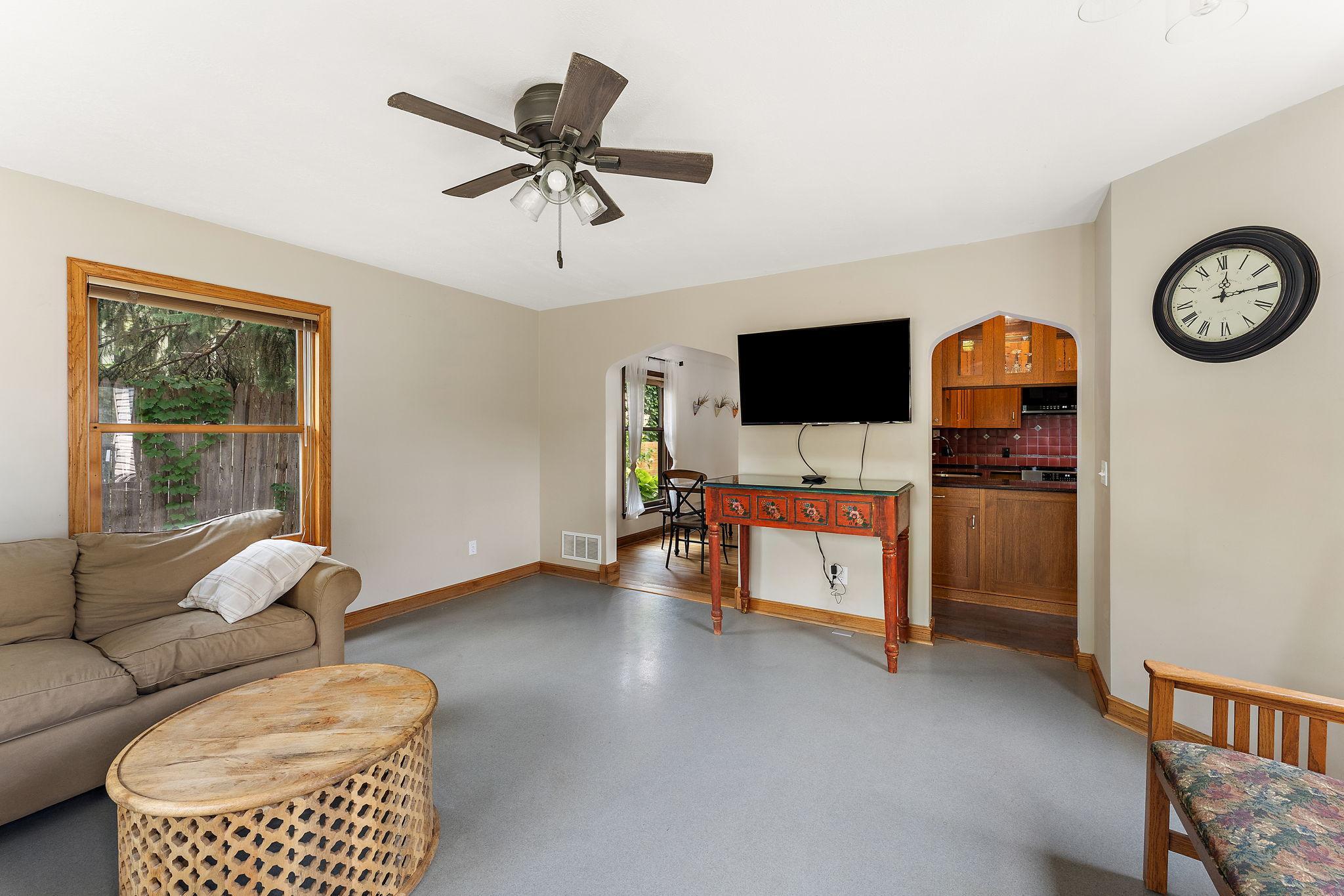 Main floor family room flows smoothly inside and out!