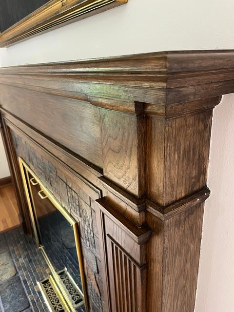 Custom fireplace mantel