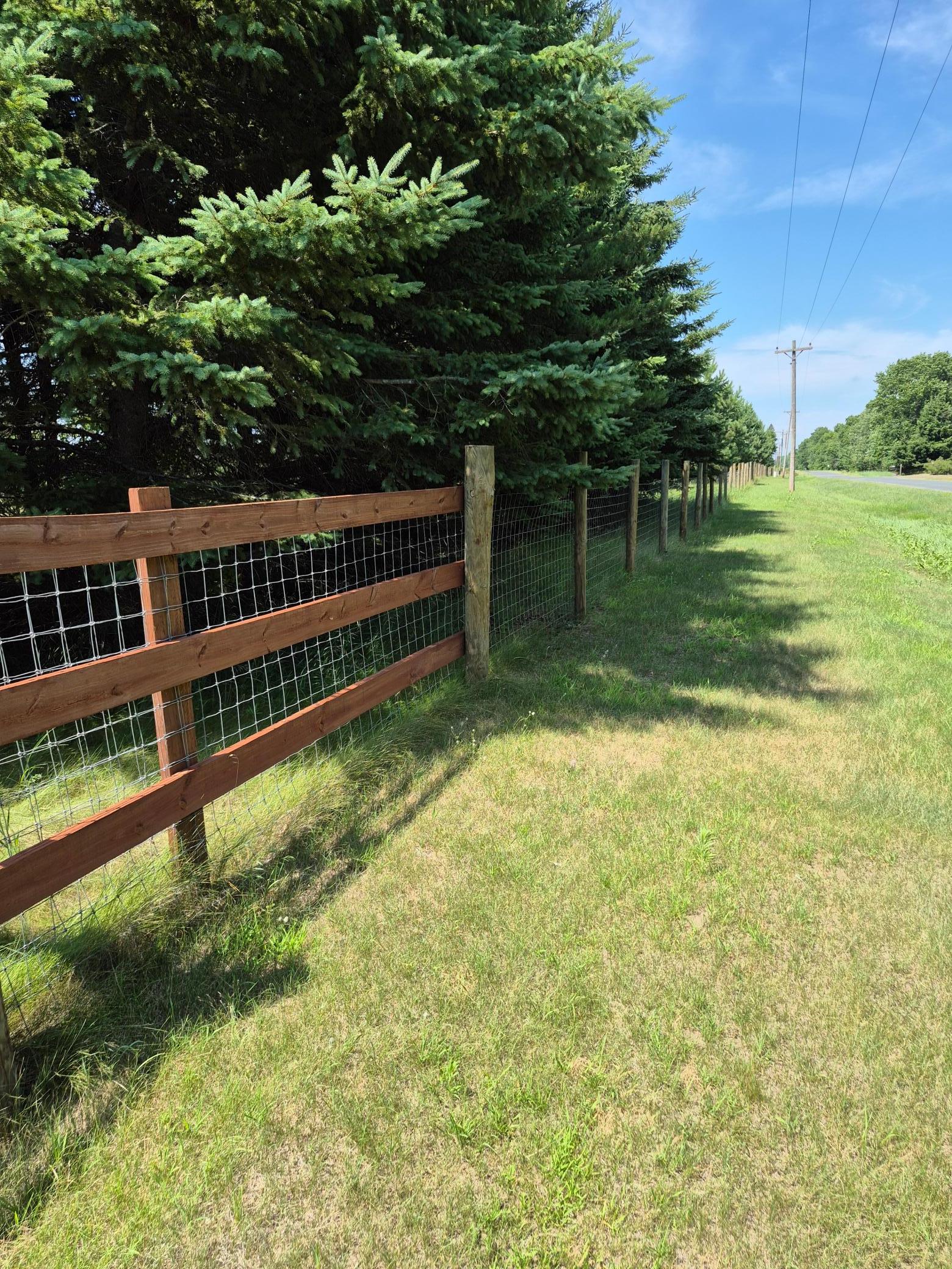 Fence line at the road
