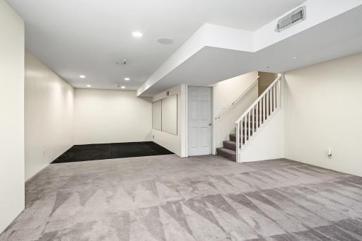 Family room opens to exercise room