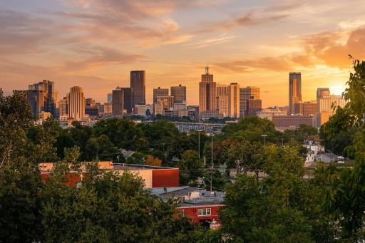 Sunset city view