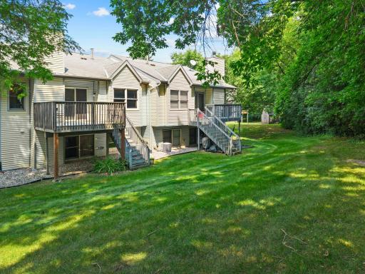Take in views of the tree-lined backyard, where frequent wildlife sightings can be enjoyed.
