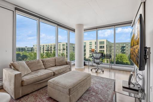 Use this space to hang out, work, or both!