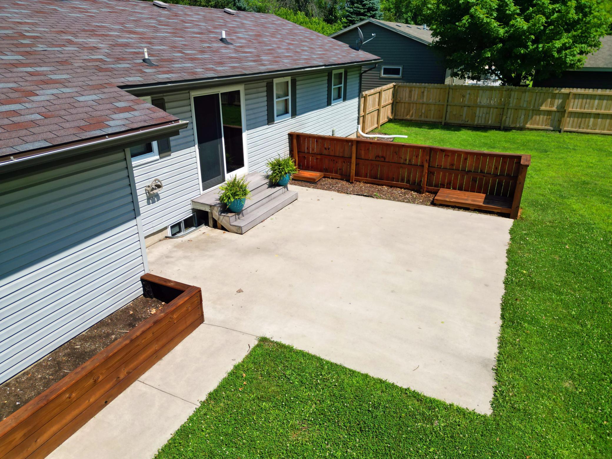 Arial Concrete Patio