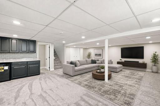 Lower Level Family Room (Virtually Staged)