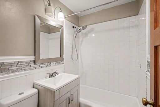 Tiled Updated Full Bathroom main level