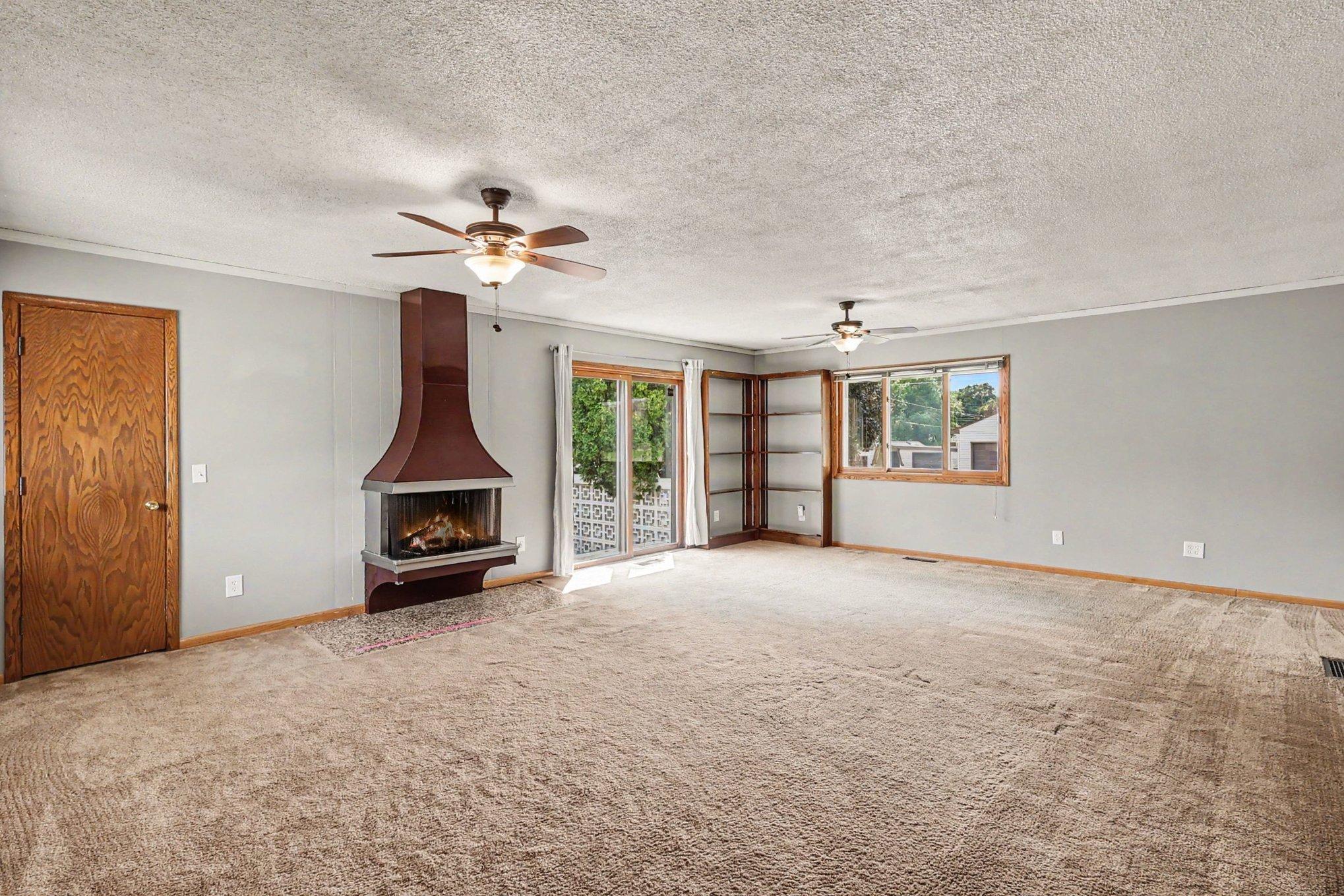 Family room Steps out to Paver Patio and Hot Tub