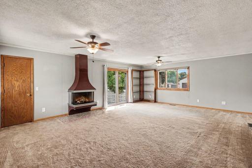 Family room Steps out to Paver Patio and Hot Tub