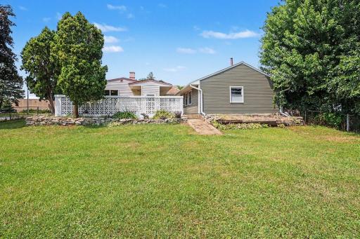 Fenced in back yard for outdoor activities