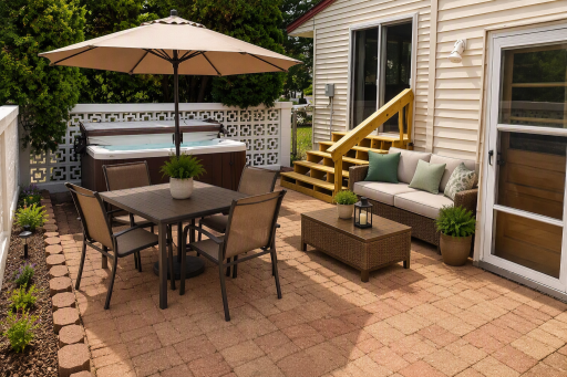 Virtually Staged ideas for your Outdoor Patio and Hot Tub area