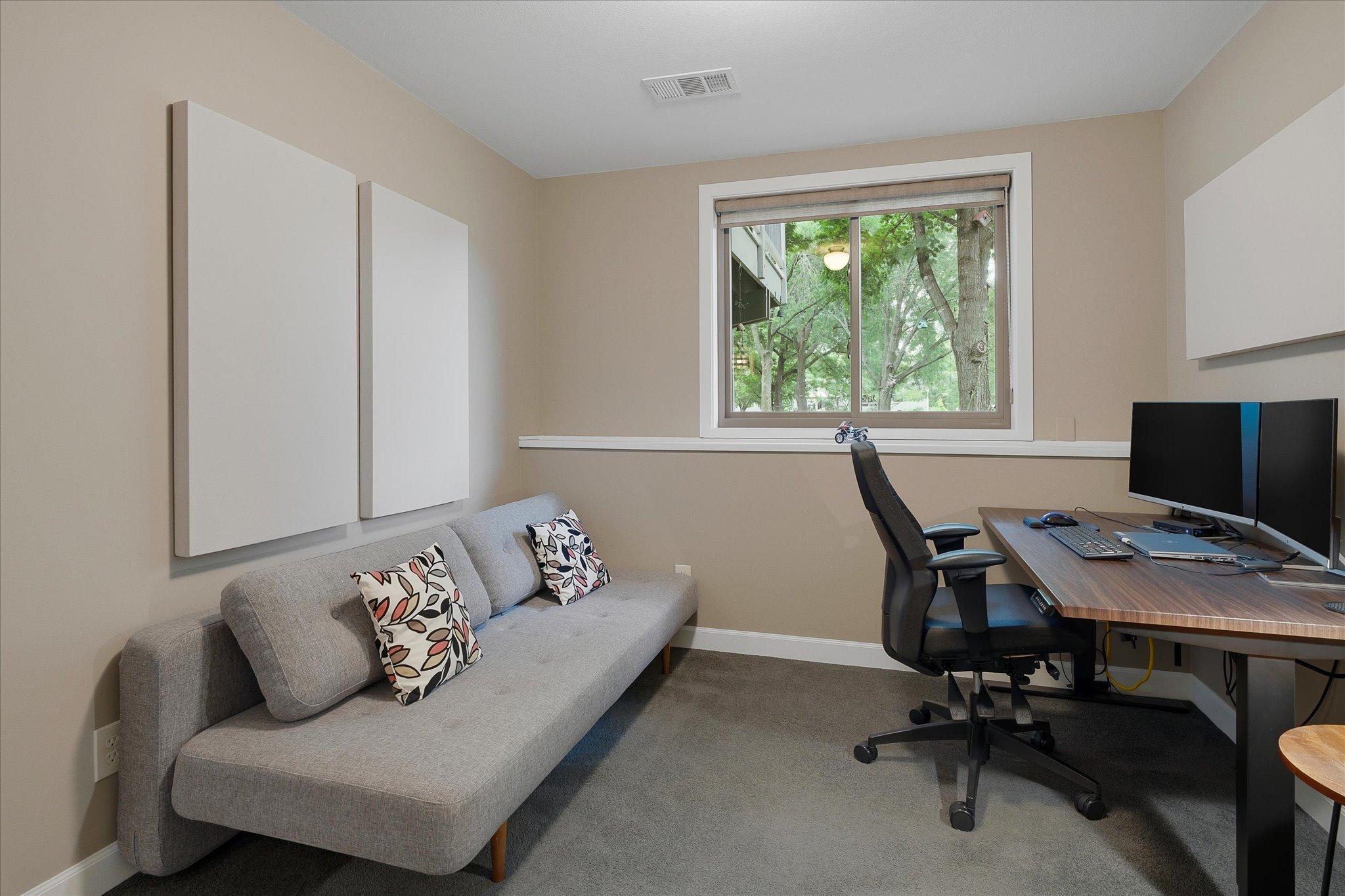 Another view of the bedroom/office in the lower level