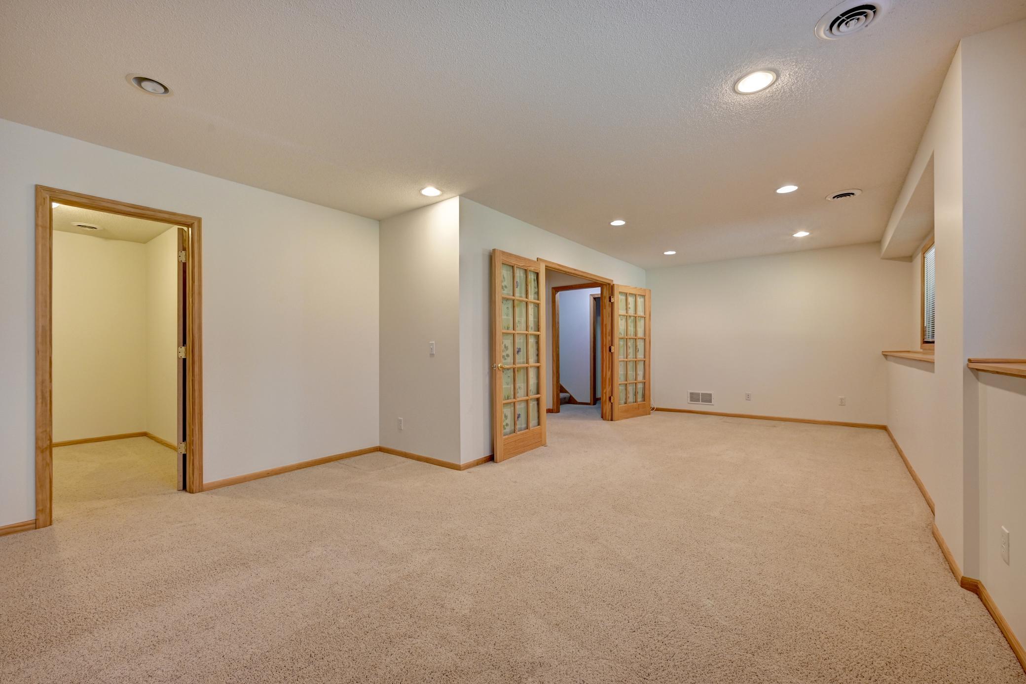 Family Room with view of closet