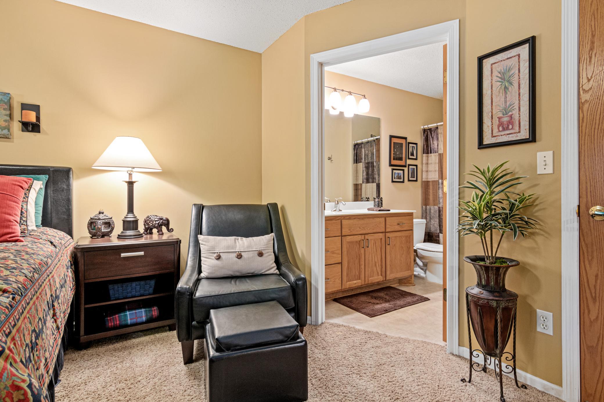 This primary suite has all the space you need to spread out