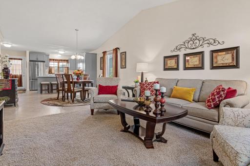 The main living area offers the flexibility to entertain, unwind, and move easily from one space to the next.