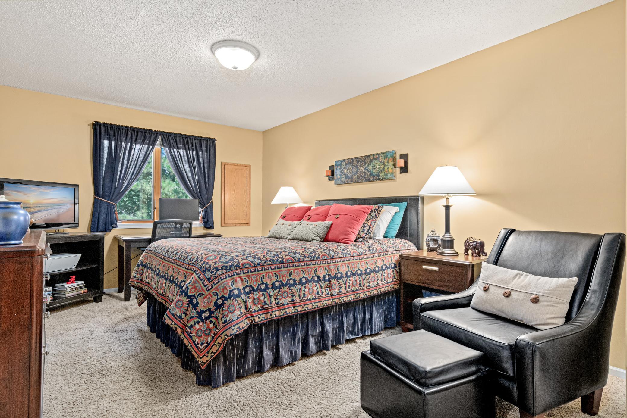 Generously sized primary suite