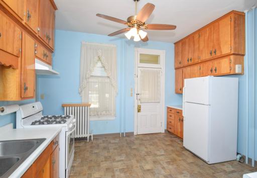Main Level Kitchen leads out to back porch and garage